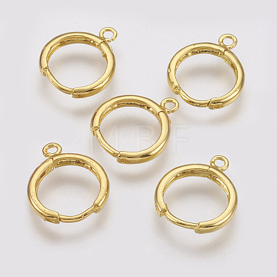 Brass Huggie Hoop Earring Findings LS-X-KK-R058-143G-1