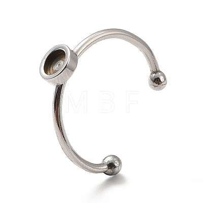 304 Stainless Steel Cuff Ring Findings X-STAS-E044-04P-1