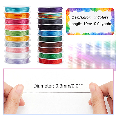   20 Rolls 20 Colors Polyester Round Thread OCOR-PH0002-64B-1