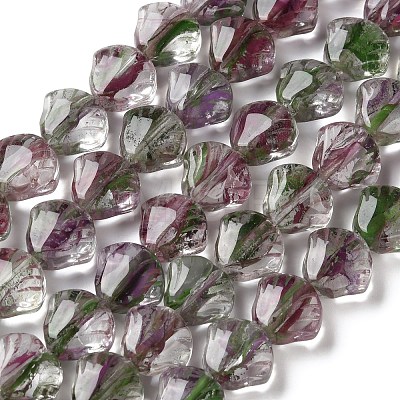 Inner Flower Handmade Lampwork Beads Strands LA-CBA3F7A-02H-1