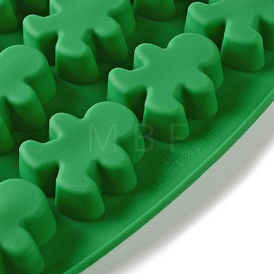 Gingerbread Man DIY Food Grade Silhouette Silicone Statue Mold DIY-K075-19-1