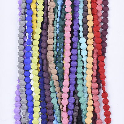 Spray Painted Non-magnetic Synthetic Hematite Beads Strands G-T124-35A-1