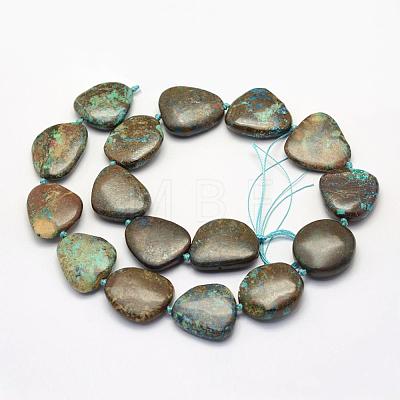 Natural Chrysocolla Beads Strands G-G695-04-1