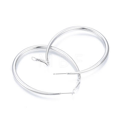 Tarnish Resistant 201 Stainless Steel Teardrop Hoop Earrings for Women EJEW-N052-03A-01-1