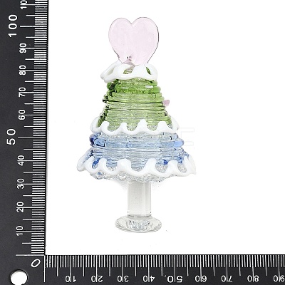 Handmade Lampwork Christmas Tree Ornaments LAMP-C026-06C-1