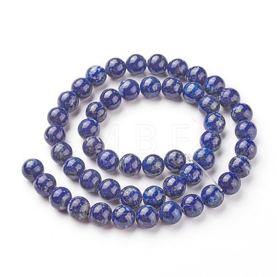 Natural Lapis Lazuli Bead Strands X-G-G953-02-8mm-1