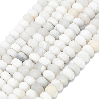Natural White Crazy Agate Beads Strands G-P575-A04-8x5mm-03-1