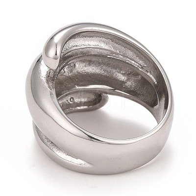 304 Stainless Steel Textured Chunky Ring for Men Women RJEW-B040-14P-1