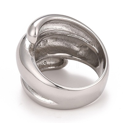 Non-Tarnish 304 Stainless Steel Textured Chunky Ring for Men Women RJEW-B040-14P-1