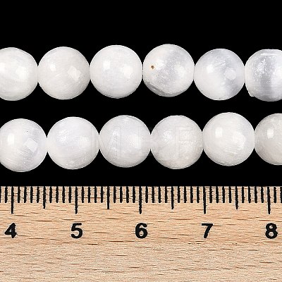 Natural Selenite Beads Strands X-G-G167-A02-01-1
