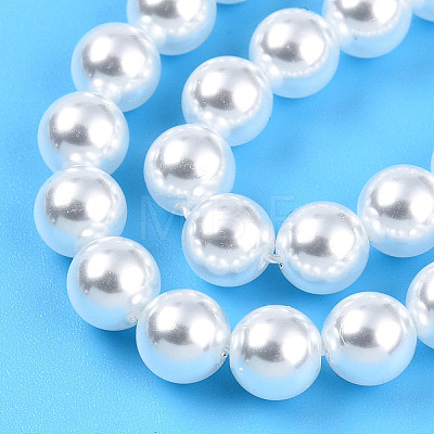 Baking Painted Pearlized Glass Pearl Bead Strands HY-N002-6mm-A12-1