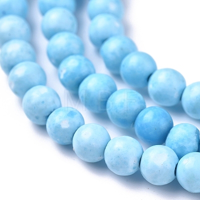 Assembled Synthetic Hemimorphite and Larimar Beads Strands G-D0006-C01-4mm-1