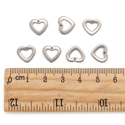 Tarnish Resistant Handmade Gifts Ideas for Valentines Day 201 Stainless Steel Open Heart Pendants STAS-Q057-1