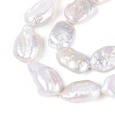 Natural Baroque Keshi Pearl Beads Strands PEAR-S020-D05-01-1