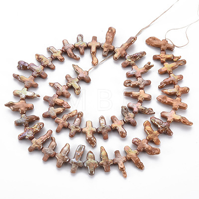 Natural Keshi Pearl Beads Strands PEAR-S021-027B-1