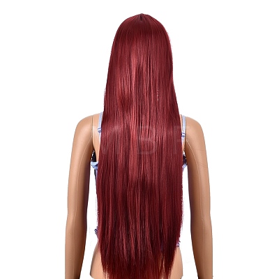 31.5 inch(80cm) Long Straight Cosplay Party Wigs OHAR-I015-11K-1