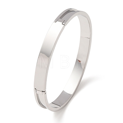 304 Stainless Steel Grooved Bangle Base SA-CBACA70-04P-1