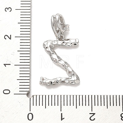 Rack Plating Brass Micro Pave Cubic Zirconia European Dangle Charms KK-L210-015P-Z-1