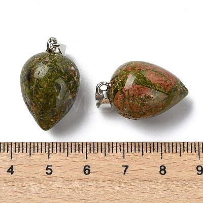 Natural Unakite Pendants GG-K002-13N-1