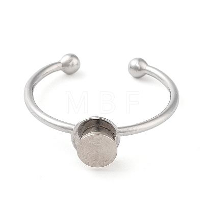Brass Open Cuff Ring Components KK-Q799-01P-01-1