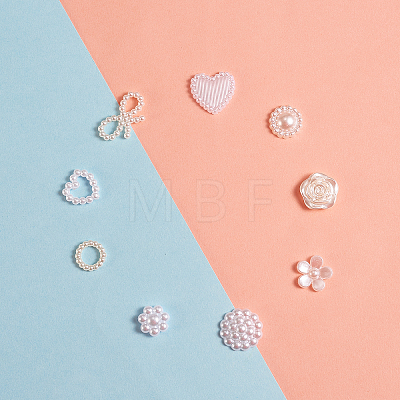 ABS Plastic Imitation Pearl Cabochons OACR-CJ0001-08-1