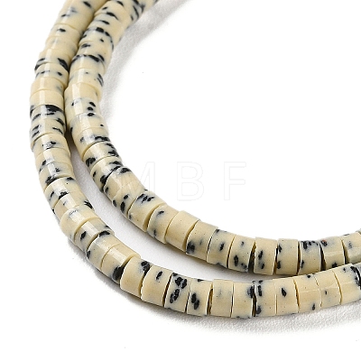 Imitation Dalmatian Handmade Porcelain Beads Strands PORC-H011-04-1