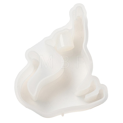 Lovely Cat Shape Candlestick Silhouette Silicone Molds SIMO-C010-01A-1