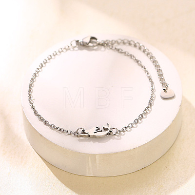 304 Stainless Steel Link Bracelets WG91709-03-1