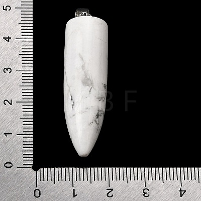 Natural Howlite Pointed Pendants G-F820-12A-1