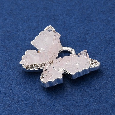 Natural Quartz Crystal Rock Crystal Pendants KK-Z066-04S-1