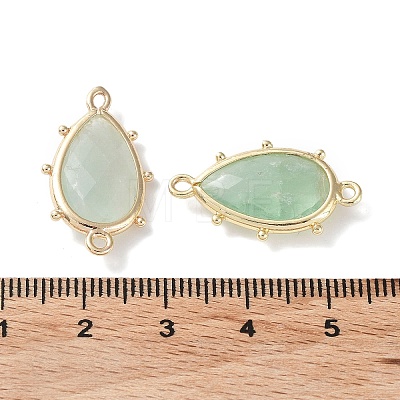 Natural Fluorite Connector Charms G-G012-05G-08-1