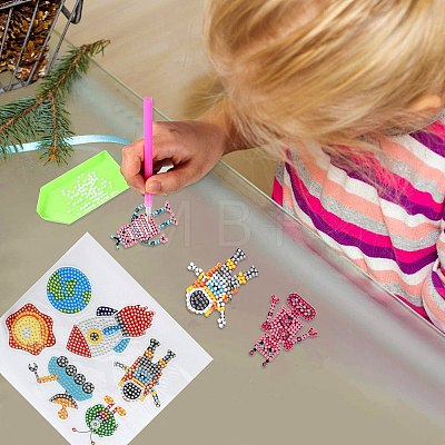 DIY Diamond Painting Stickers Kits For Kids DIY-WH0168-59-1