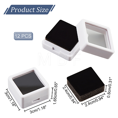 Plastic Loose Diamond Display Boxes CON-WH0087-55B-1