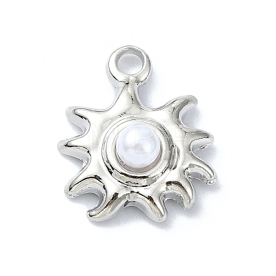 Alloy With ABS Pearl Pendants PALLOY-S188-02P-1