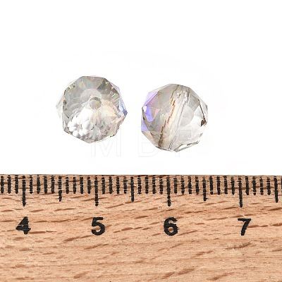 Electroplate Transparent Round Glass Beads GL-CBA6A73-FP03-1