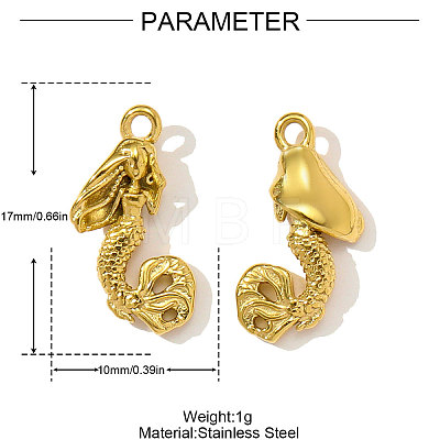304 Stainless Steel Pendants STAS-OY003-69G-1