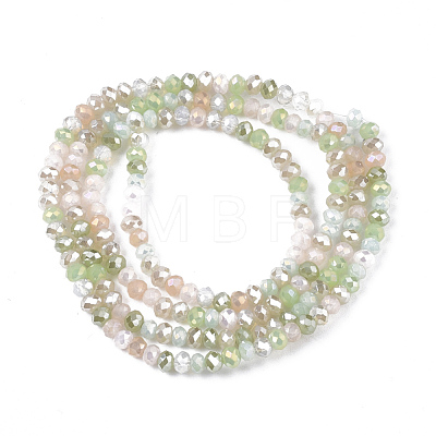 Electroplate Glass Beads Strands X-EGLA-S192-001A-B03-1