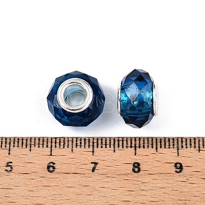 Transparent Glass European Beads GPDL-N004-D14mm-B12-1