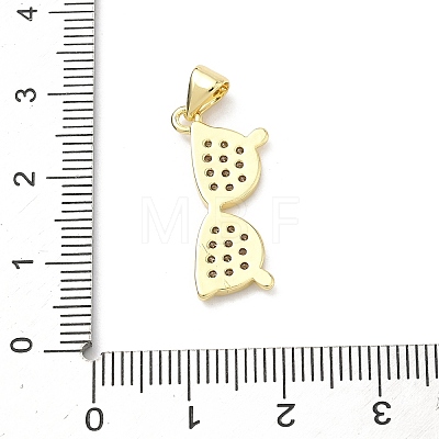 Brass Micro Pave Cubic Zirconia Pendants KK-P345-60G-02-1