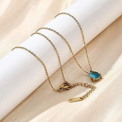 304 Stainless Steel Necklaces NJEW-R022-01G-12-1