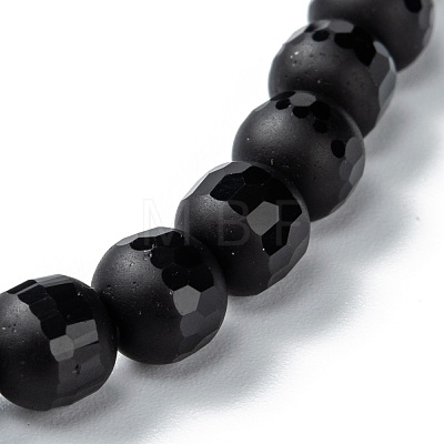 Frosted Glass Beads Stretch Bracelets BJEW-I296-05A-1