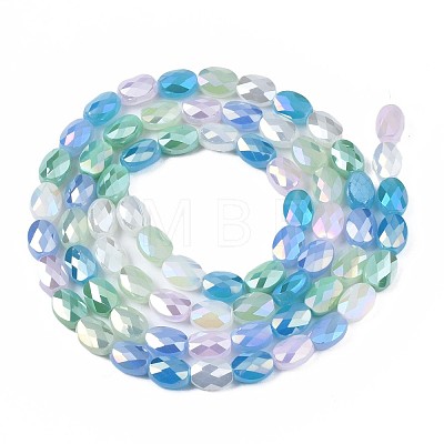 Electroplate Glass Beads Strands EGLA-S194-17E-1