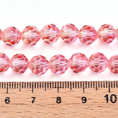 Baking Paint Transparent Glass Beads Strands DGLA-A035-T8mm-A01-1