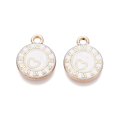 Rack Plating Alloy Enamel Pendants ENAM-N070-01A-01G-03-1