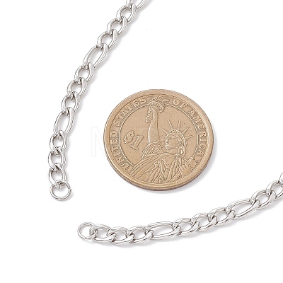 4.5MM 304 Stainless Steel Figaro Chain Necklace Making AJEW-JB01443-1