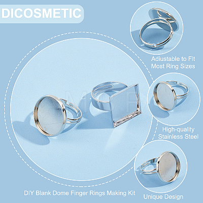 DIY Blank Dome Adjustable Ring Making Kit DIY-DC0001-80-1