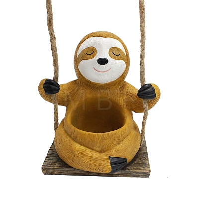 Swinging Sloth Hanging Resin Planter Pot PW-WG4AD0F-01-1