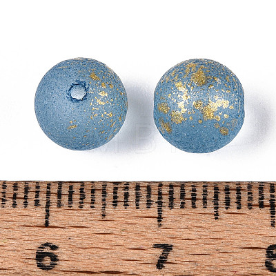 Baking Paint Glass Beads DGLA-N014-8mm-01B-1