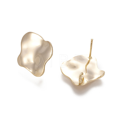 Brass Stud Earring Findings KK-I644-05G-1