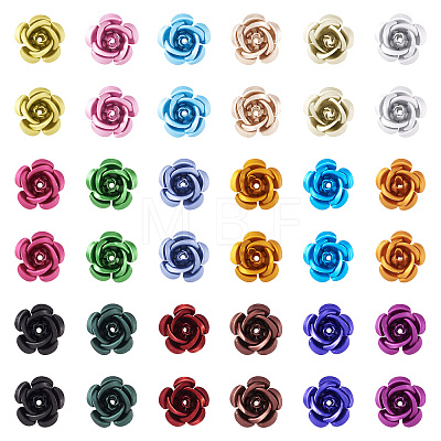 108Pcs 18 Colors Aluminum Beads FALUM-TA0001-01-1